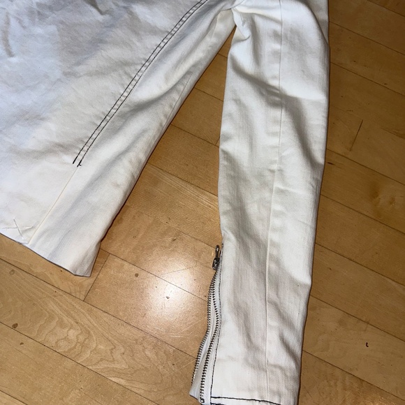 Evereve Jamison White blazer with grey zip out dickey/hoodie, XS,  CB2437 - Picture 8 of 10